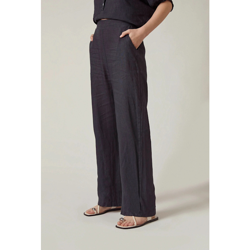 Thumbnail of Relaxed Navy Linen Trousers image