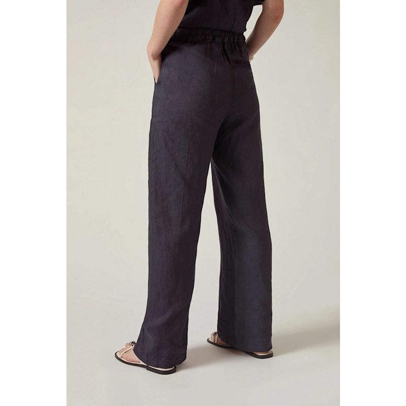Thumbnail of Relaxed Navy Linen Trousers image