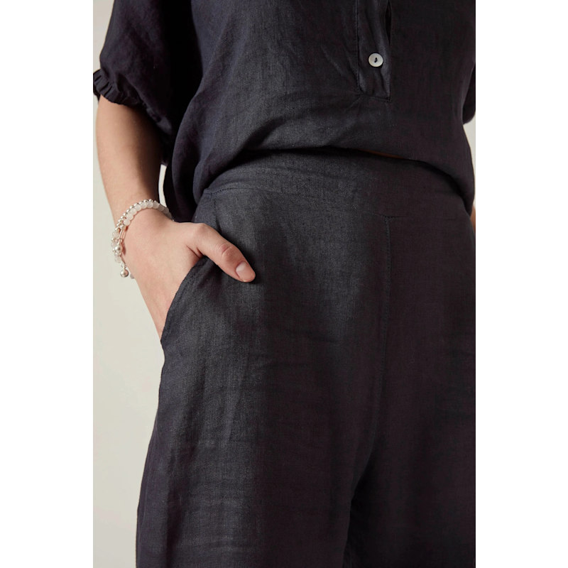 Thumbnail of Relaxed Navy Linen Trousers image