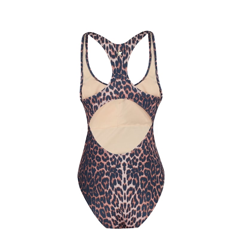 Thumbnail of Relay Swimsuit - Colour Leopard Print - Onepiece Swimsuit With Racer Back & Removable Paddings image
