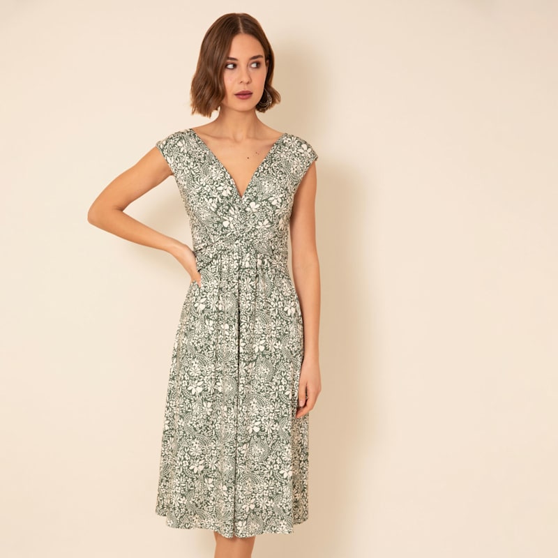 Thumbnail of Renee Knot Dress Botanical Green image