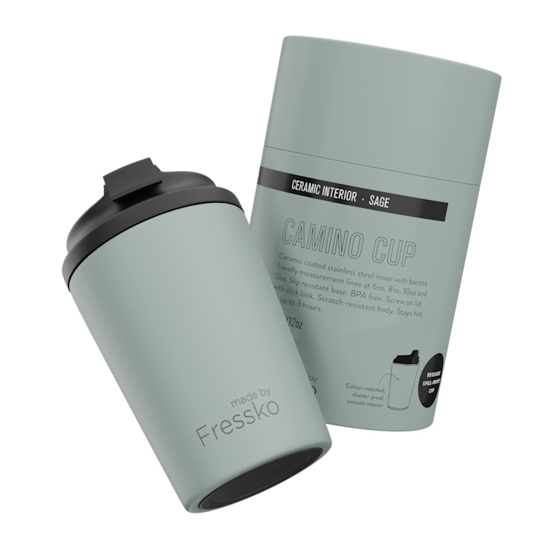 Thumbnail of Fressko Camino 12oz / 340ml Reusable Coffee Cup, Ceramic - Sage image