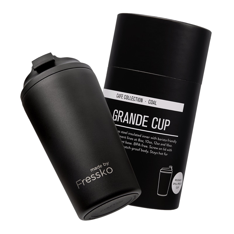 Thumbnail of Fressko Grande 475ml/16oz Reusable Coffee Cup, Stainless Steel - Coal image