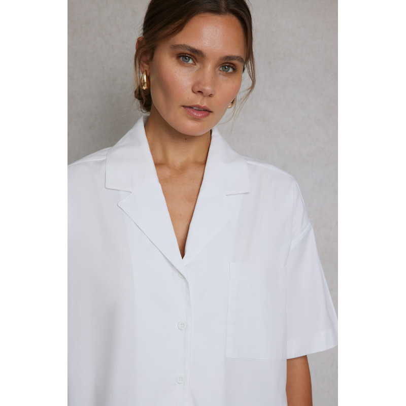 Thumbnail of Revere Box Collar Shirt White image