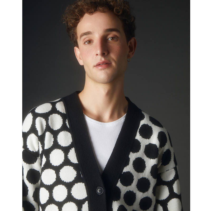 Thumbnail of Reversed Circles Wool & Cashmere Cardigan Men image