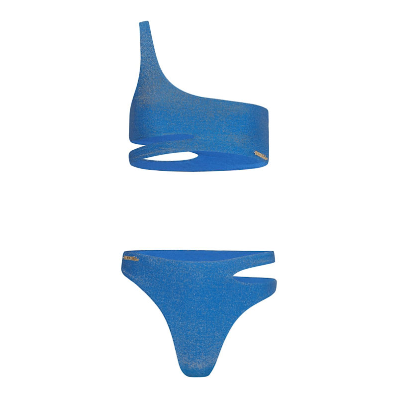 Thumbnail of Reversible Ace Bikini Set In Royal Blue Shine & Non-Shine image