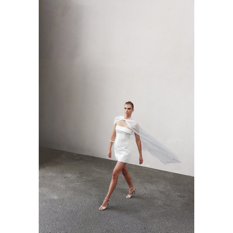 Thumbnail of Martine Sequin Mini Dress In Cloud Cream image