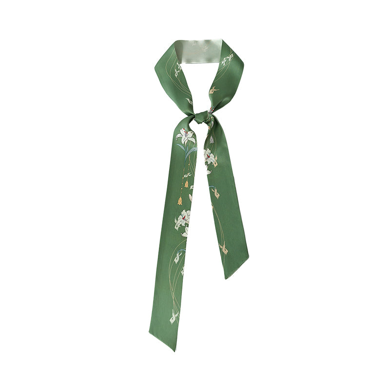Thumbnail of Lily Silk Twill Skinny Scarf image
