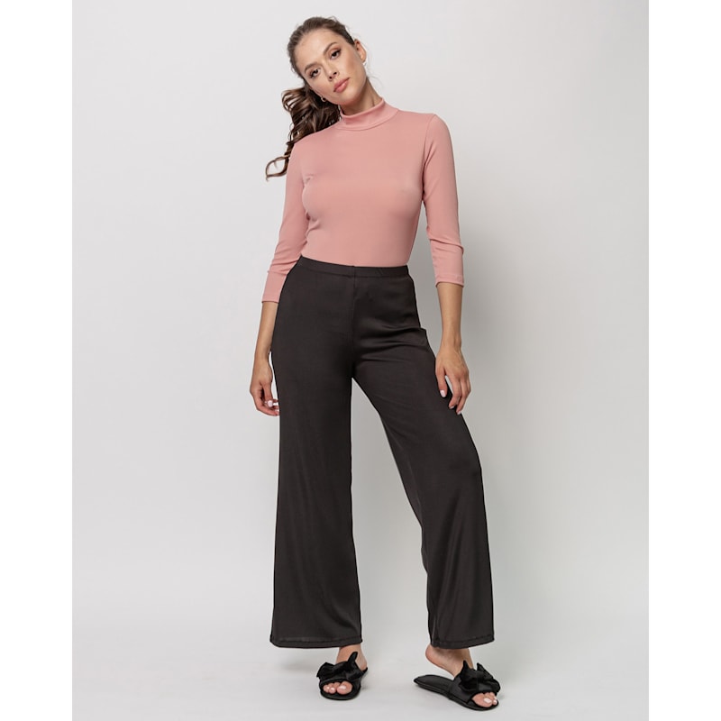 Thumbnail of Rib Rollneck Top - Pink image
