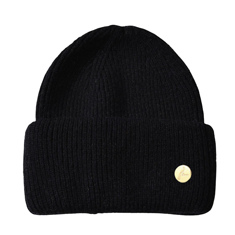 Thumbnail of Ribbed Cashmere Beanie Black image