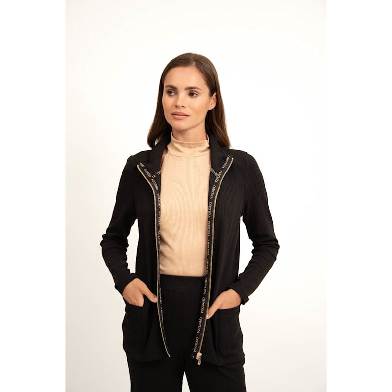 Thumbnail of Ribbed Viscose Halterneck Top - Camel image