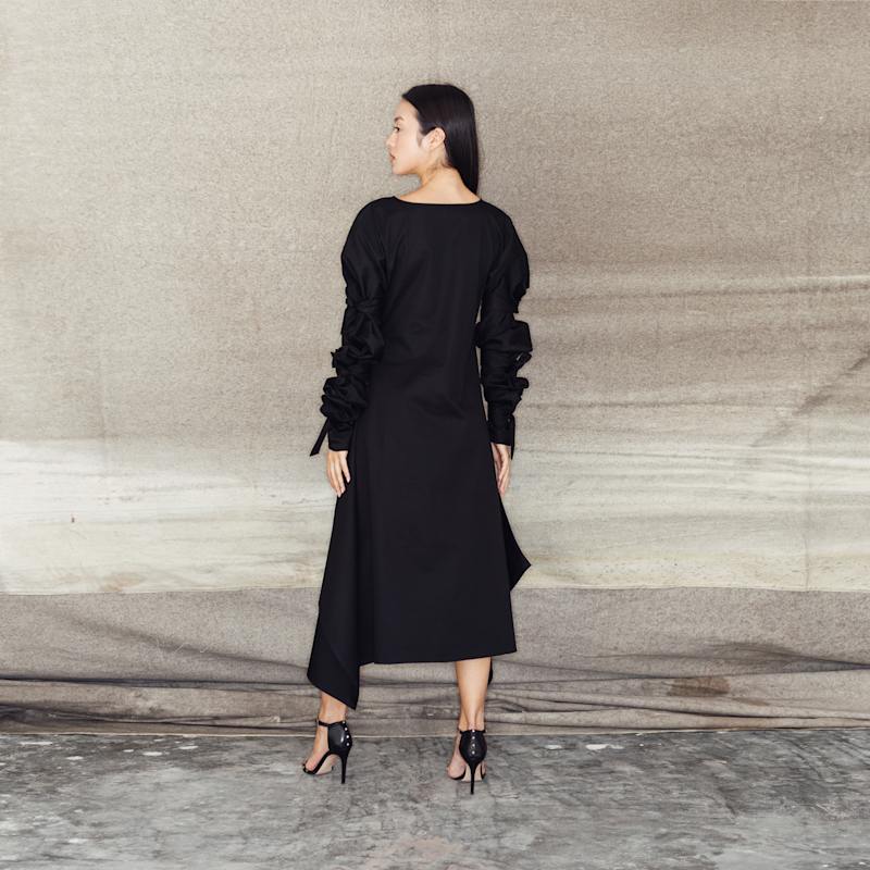 Thumbnail of Ribbon Wrapped Dress In Black image