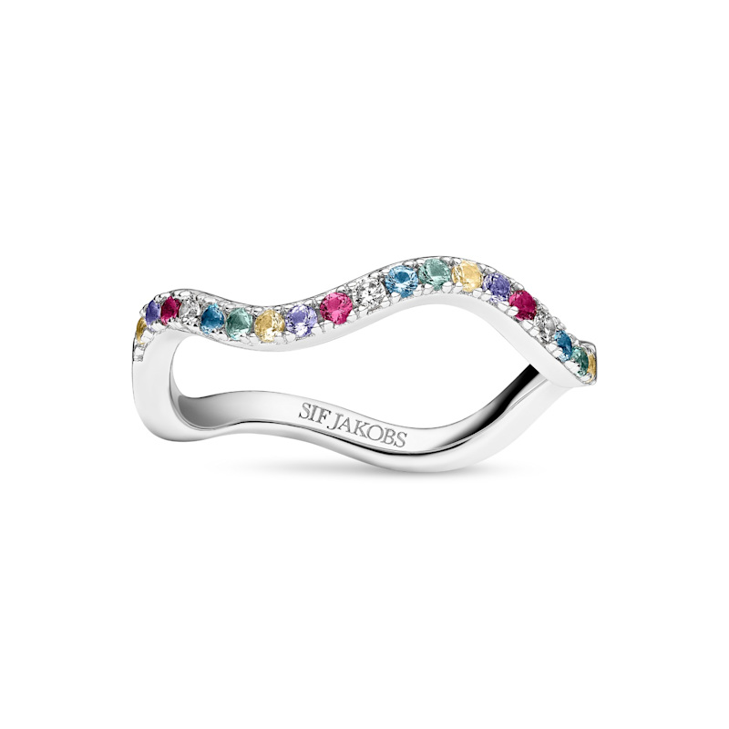 Thumbnail of Ring Ellera Waves - Silver - Multicolour image