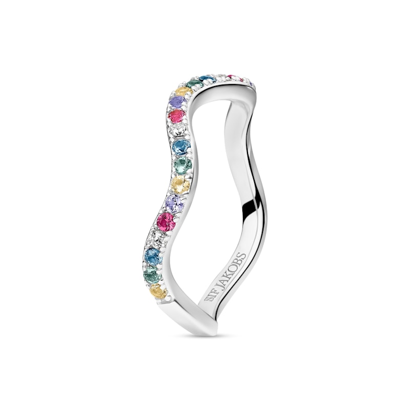 Thumbnail of Ring Ellera Waves - Silver - Multicolour image