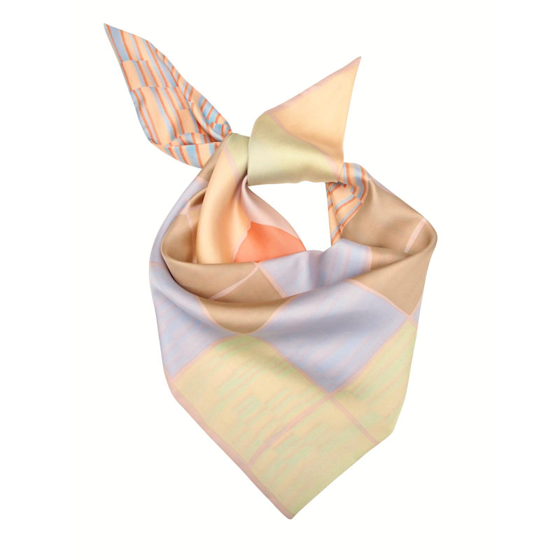 Thumbnail of Ripi Reversible Silk Triangle Scarf – Pastel Multicolour image