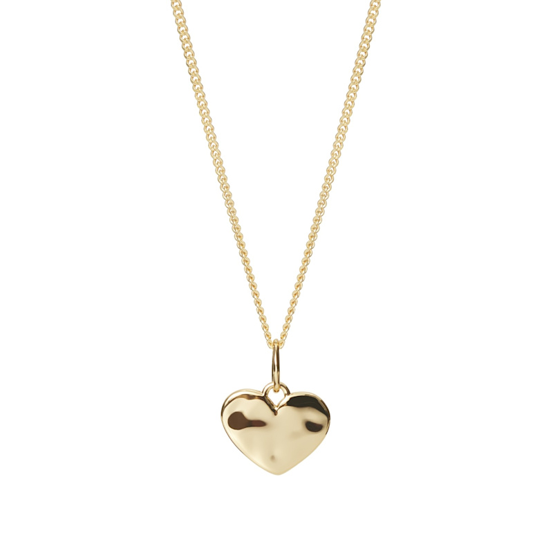 Thumbnail of Ripple Heart Necklace Gold image