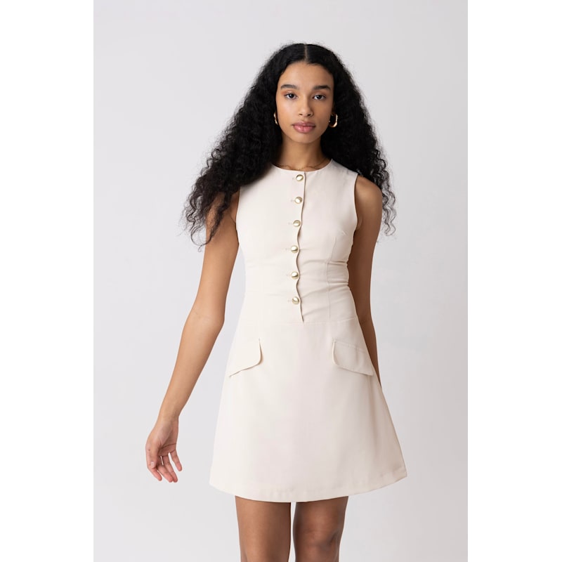 Thumbnail of Rita Beige Aline Dress image