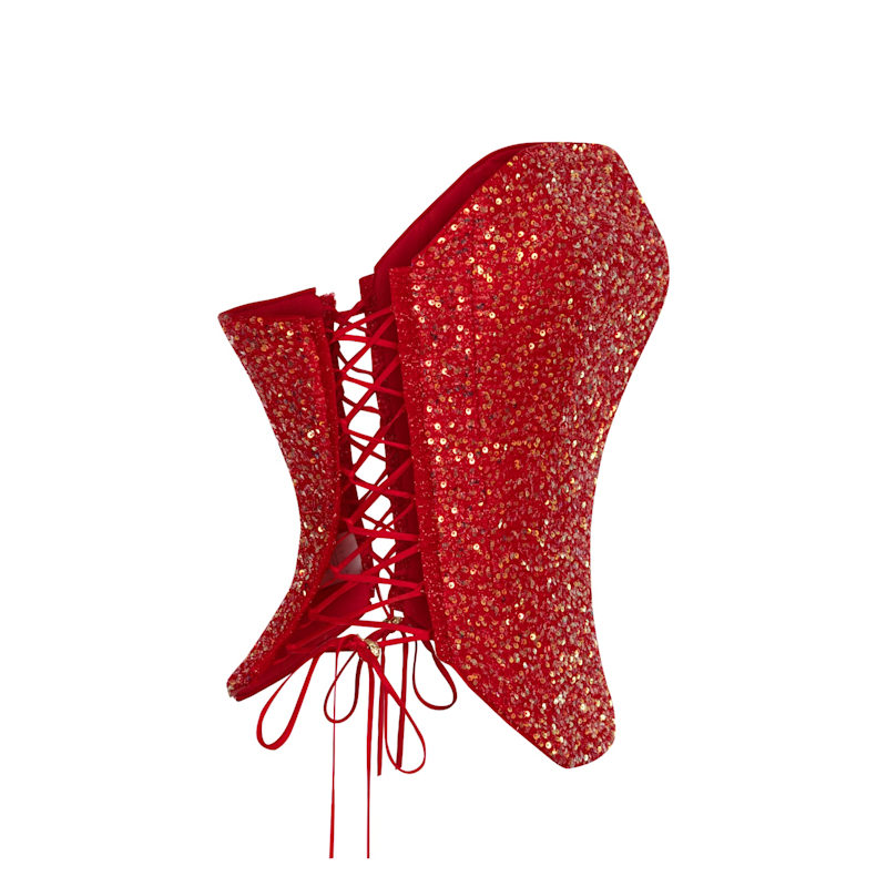 Riva Red Sequin Corset