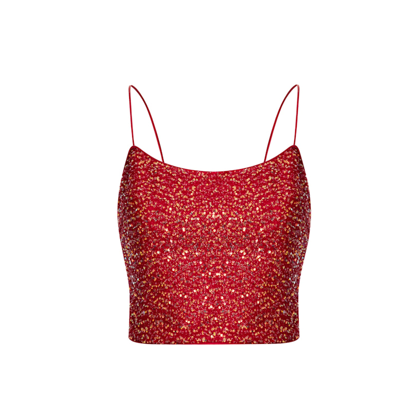Thumbnail of Riva Red Sequin Top image