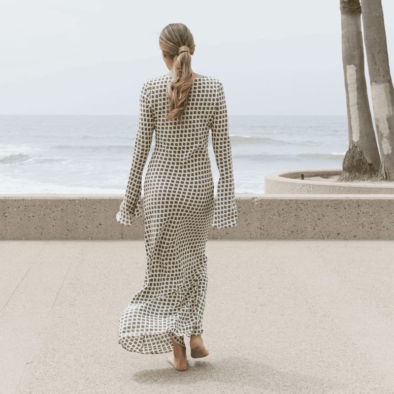 best long sleeve maxi dresses Meredith Long Sleeve Cut-Out Maxi Dress White