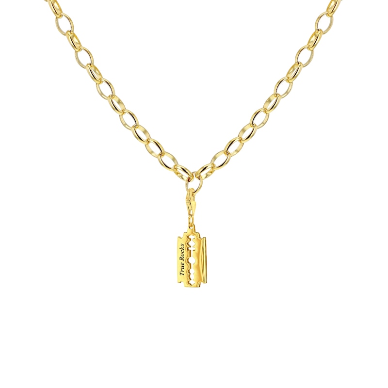 Thumbnail of 18 kt Gold Plated Small Razor Blade Charm image