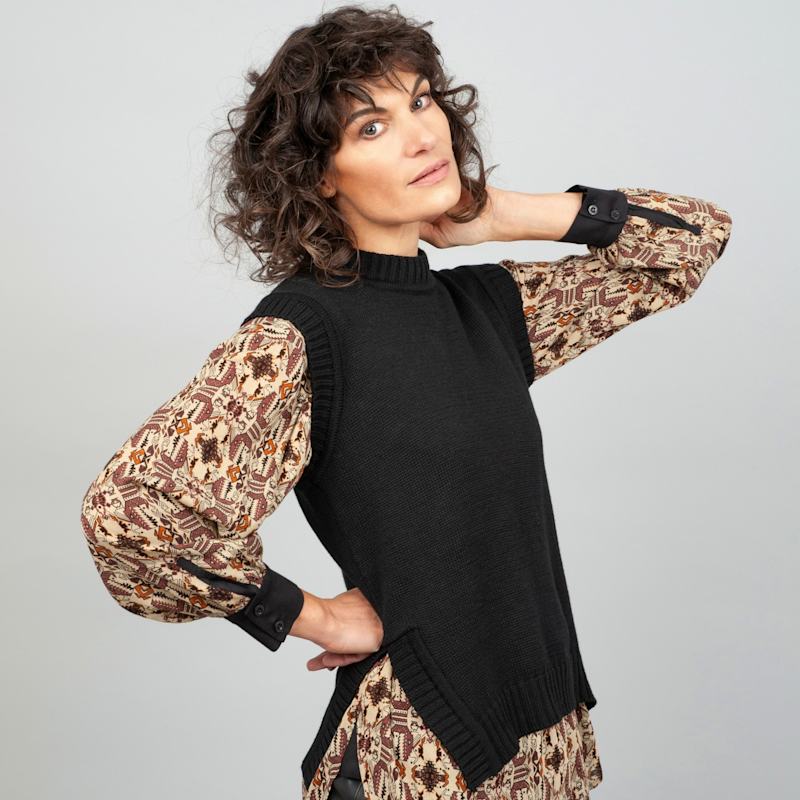 Thumbnail of Ebru - Black Wool Vest image