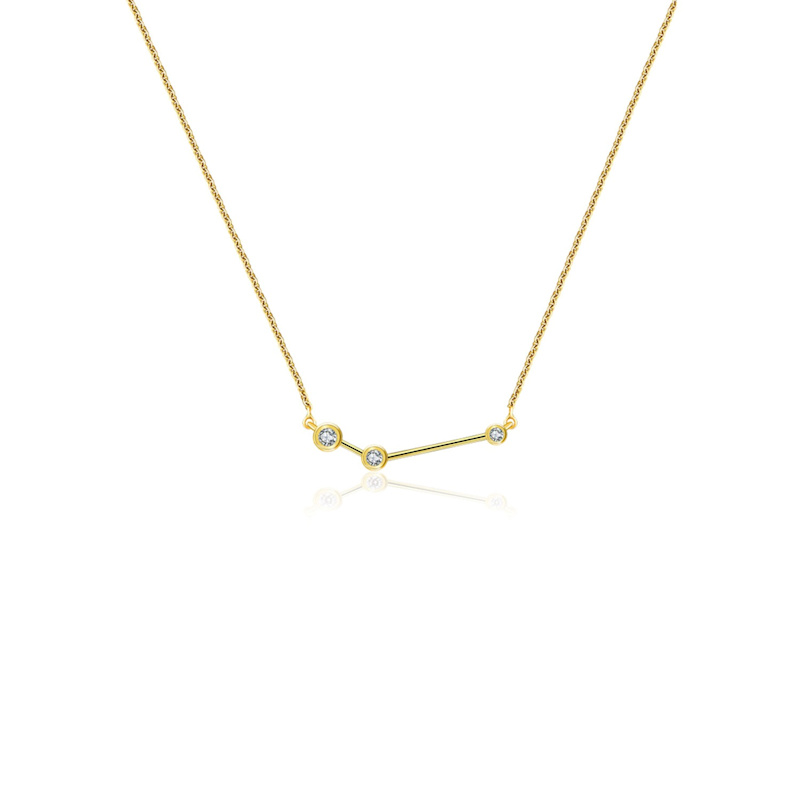 Thumbnail of Aries Zodiac Constellation Necklace 18K Yellow Gold & Diamond image