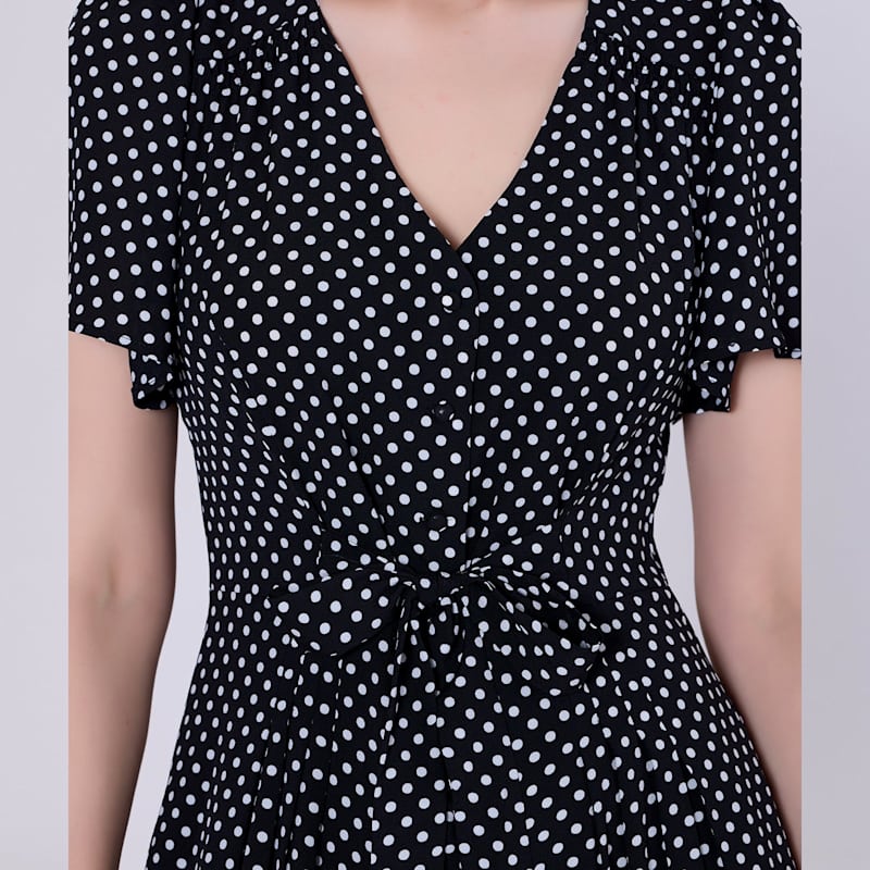 Thumbnail of Polka Dot Flared Shirt-Dress image