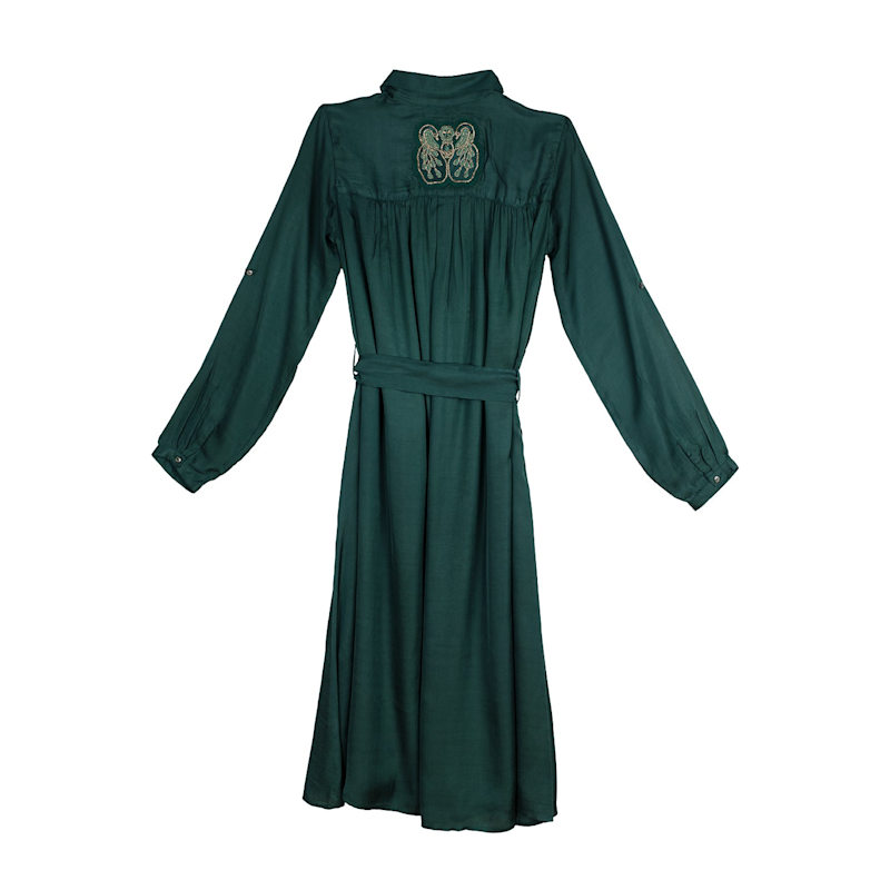 Thumbnail of Erika Green Midi Shirt Dress image