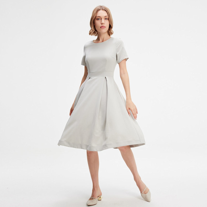 green emerald velvet dress Mazarina Fit And Flare Mini Dress – VICI main image 1