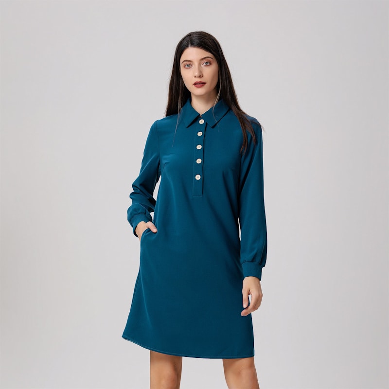 Thumbnail of Polo Dress - Teal image