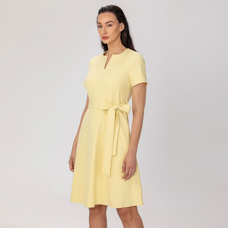 Thumbnail of Belted Tailor Dress -Yellow image