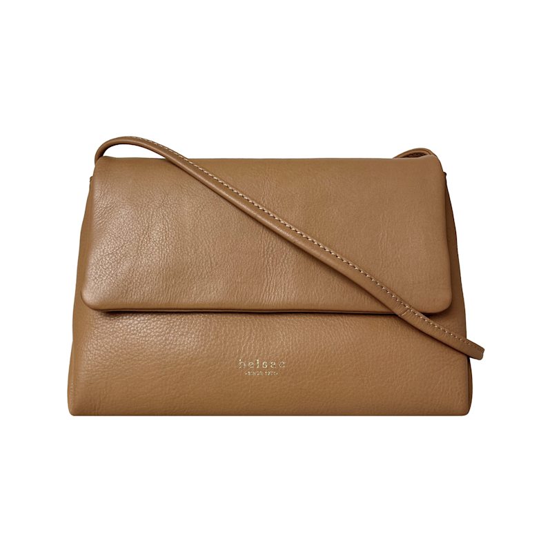 Thumbnail of Roberta Camel Leather Clutch image