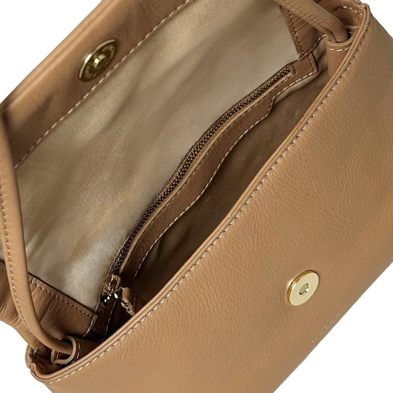 Thumbnail of Roberta Camel Leather Clutch image