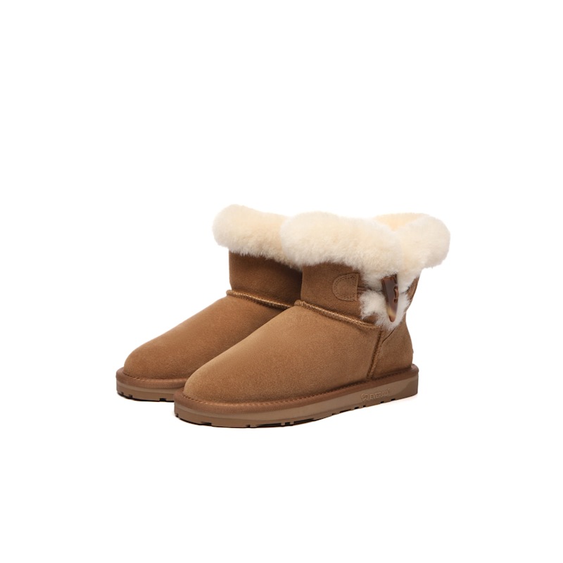 Thumbnail of Robin Horn Toggle Button Mini Boots In Chestnut image