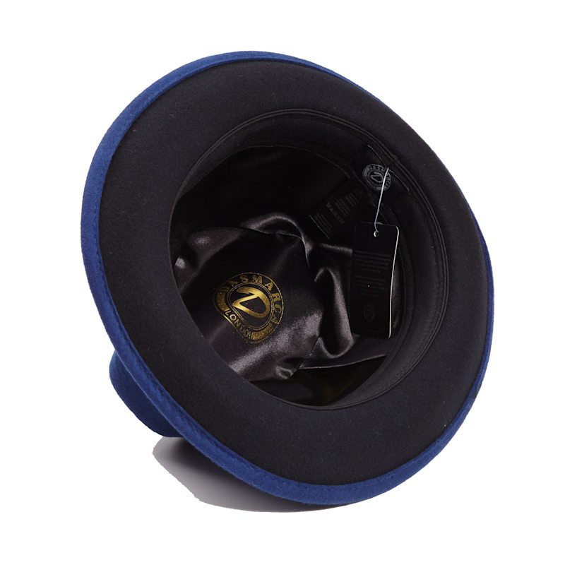 Thumbnail of Robin Cobalt Blue Wool Felt Two Tone Trilby Fedora Hat image