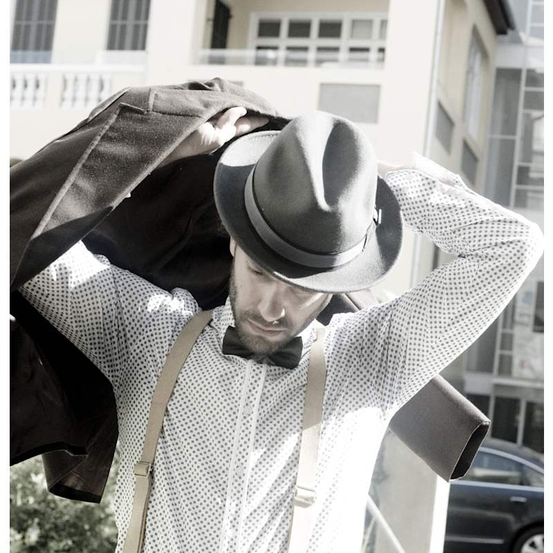 Robin Grey Wool Felt Two Tone Trilby Fedora Hat Dasmarca Hats