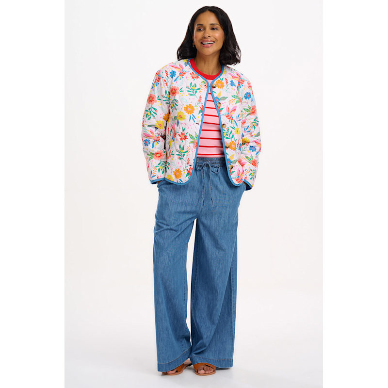 Thumbnail of Rocco Quilted Jacket Off-White, Tropical Hummingbird image