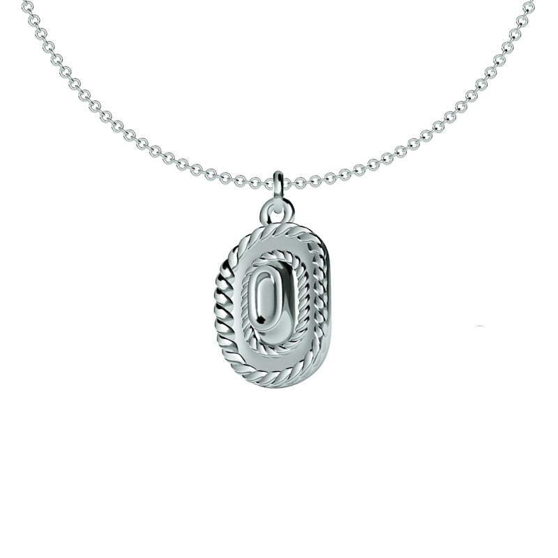 Thumbnail of Rodeo Cowboy Hat Silver Pendant Necklace image