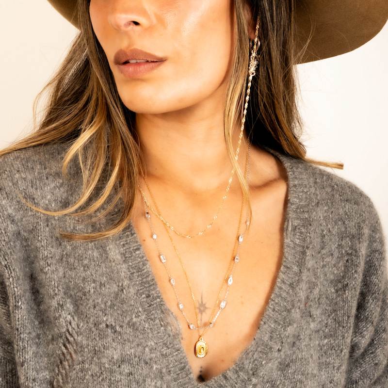 Thumbnail of Rodeo Cowboy Hat Silver Pendant Necklace image