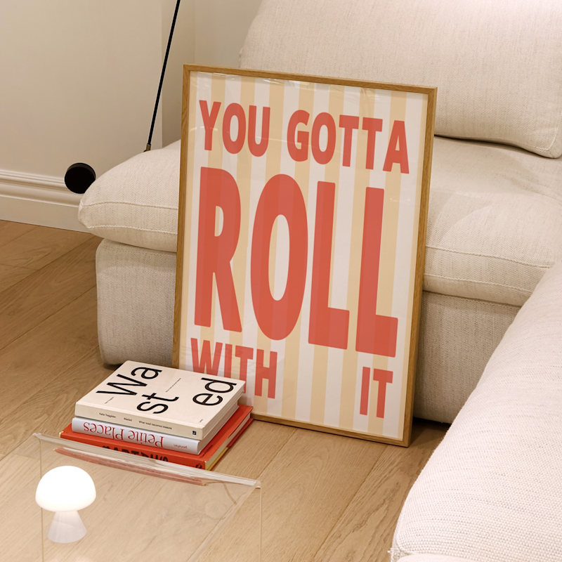 Thumbnail of Roll With It Oasis Retro Music GicléE Art Print A2 image