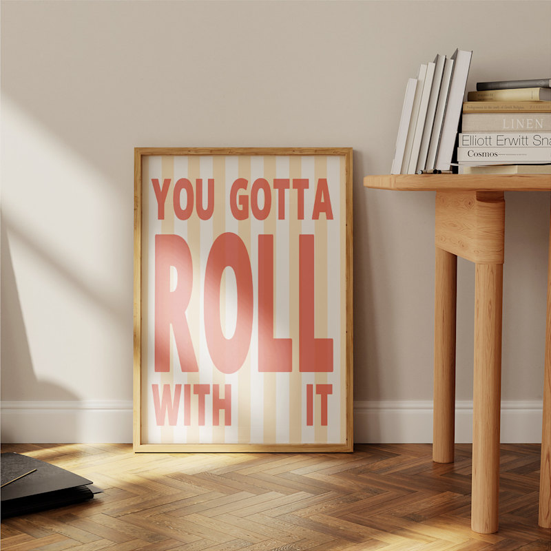 Thumbnail of Roll With It Oasis Retro Music GicléE Art Print A2 image