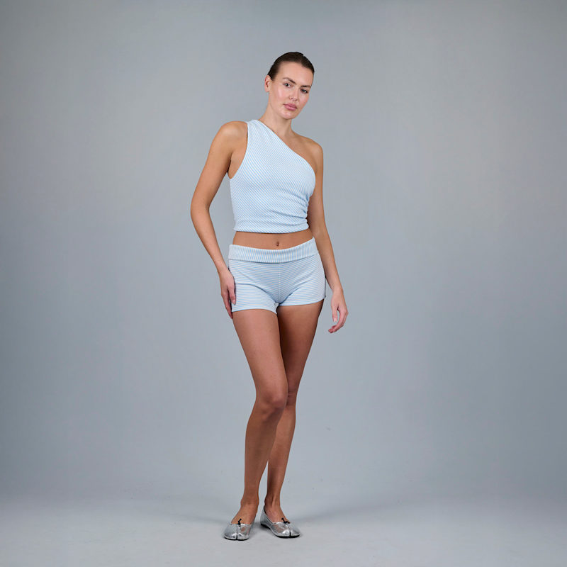 Thumbnail of Roller Girl Top - Light Blue / White image