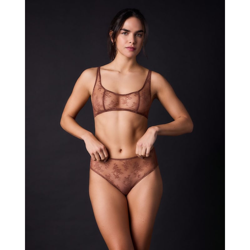 Thumbnail of Romy Scoop Bralette Pecan image