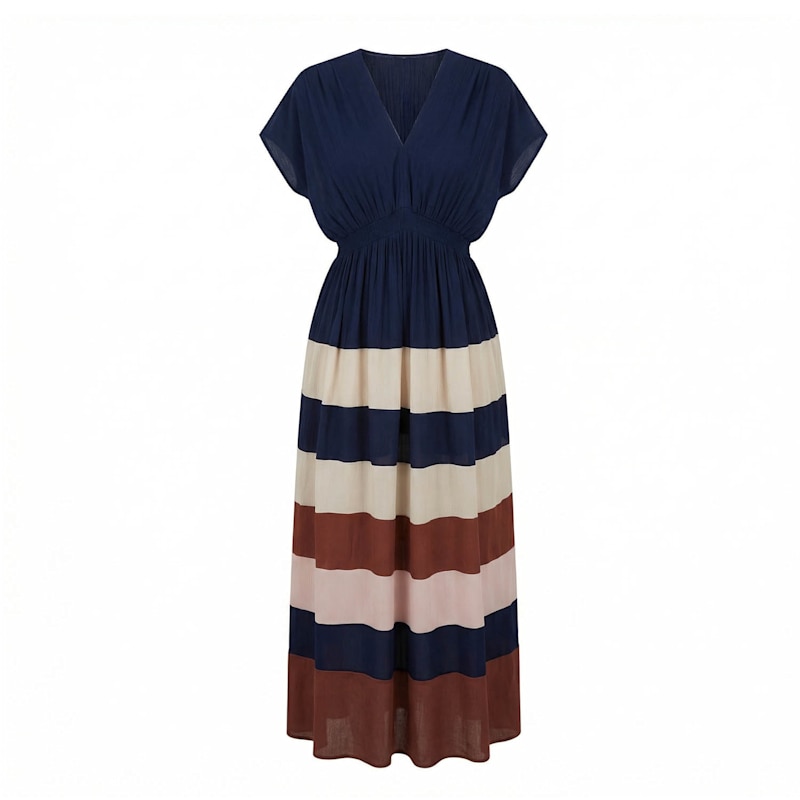 Nooki Design Rosalie Striped Maxi Dress - Blue
