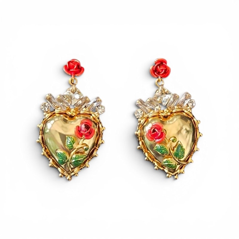Thumbnail of Rosaria Sacred Heart Earrings image
