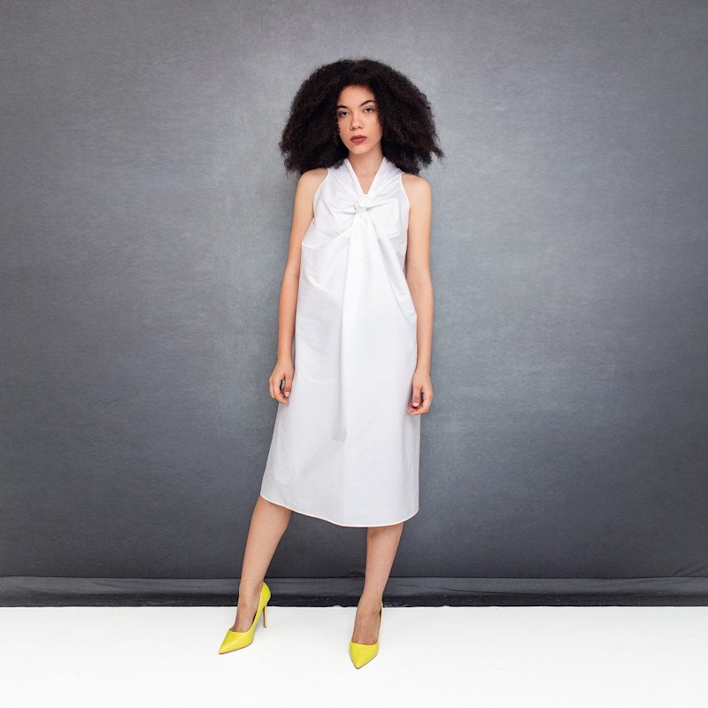 Thumbnail of Rosebud Dress In White Cotton image