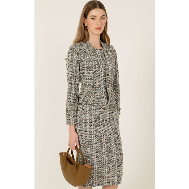 Thumbnail of Rosemary Jacket In Olive Tan Tweed image