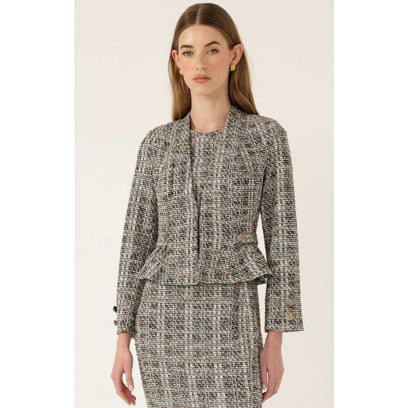 Thumbnail of Rosemary Jacket In Olive Tan Tweed image