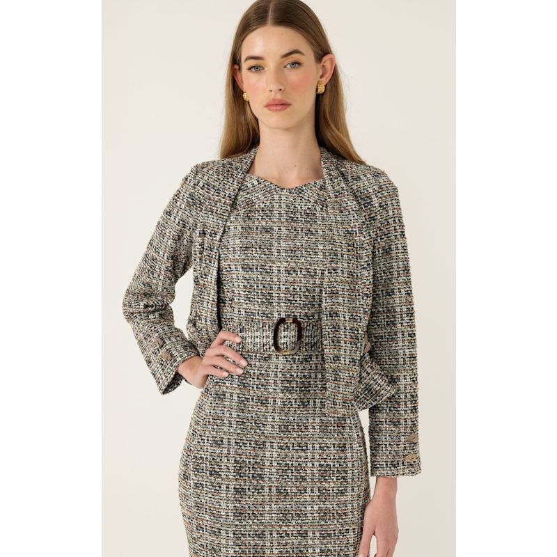 Thumbnail of Rosemary Jacket In Olive Tan Tweed image